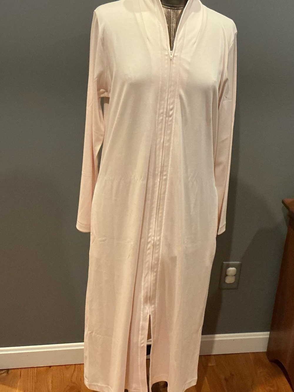P. Jamas Pink Pima Cotton Full Length Robe